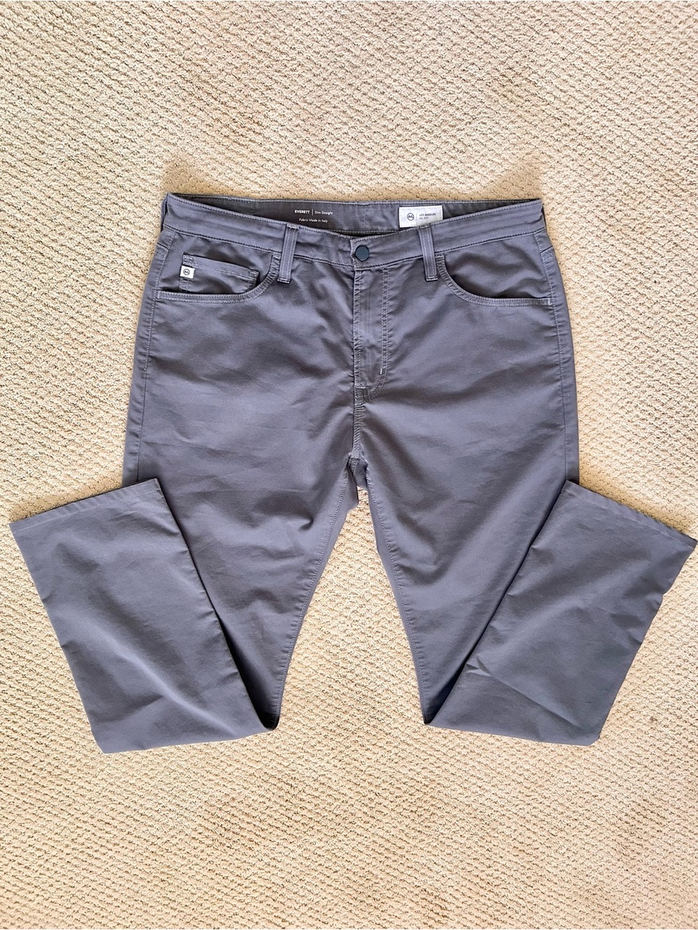 LIKE NEW AG Everett Men's Slate Gray Slim Straight Pants 36x34